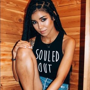 jhene aiko x neff souled out black tank top